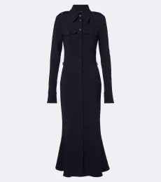 Robe chemise en laine mélangée Robe chemise en laine mélangée