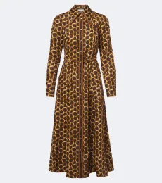 Robe chemise en lin à imprimé Robe chemise en lin à imprimé