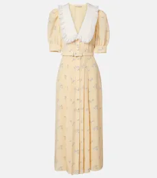 Robe chemise en soie à fleurs Robe chemise en soie à fleurs