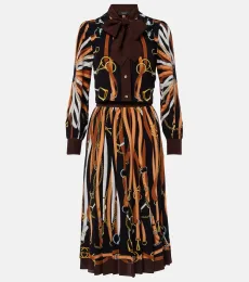 Robe chemise en soie à imprimé Robe chemise en soie à imprimé