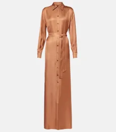 Robe chemise en soie Robe chemise en soie