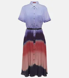 Robe chemise Kiera imprimée en soie Robe chemise Kiera imprimée en soie