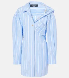 Robe chemise rayée en coton Robe chemise rayée en coton