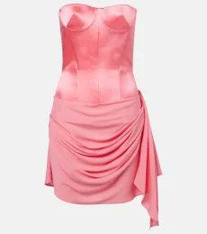 Robe corset drapée en soie Robe corset drapée en soie
