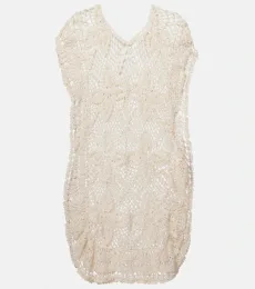 Robe de plage en crochet de coton Robe de plage en crochet de coton