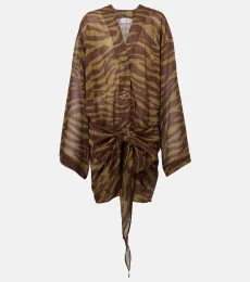 Robe en coton à motif zébré