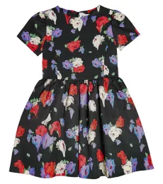 Robe en coton mélangé à fleurs Robe en coton mélangé à fleurs