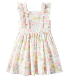 Robe en lin et coton à fleurs Robe en lin et coton à fleurs