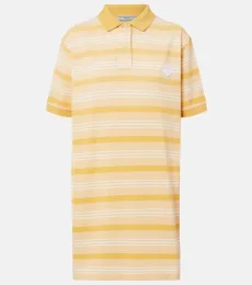 Robe en piqué de coton à rayures