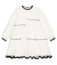 Robe en tulle et coton mélangé Robe en tulle et coton mélangé
