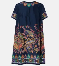 Robe imprimée en soie Robe imprimée en soie