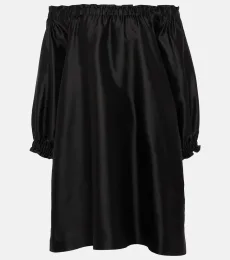 Robe Lepre en soie et coton à encolure bardot Robe Lepre en soie et coton à encolure bardot