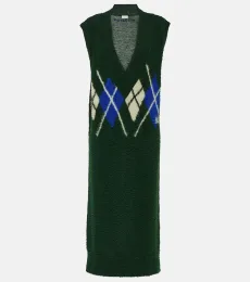 Robe longue Argyle en laine Robe longue Argyle en laine