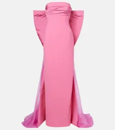 Robe longue bustier en crêpe Robe longue bustier en crêpe