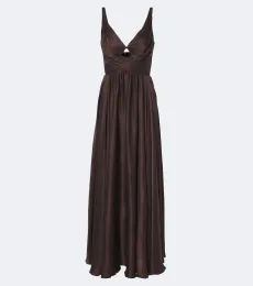 Robe longue en soie