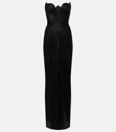 Robe longue Jasleen en tulle de soie Robe longue Jasleen en tulle de soie