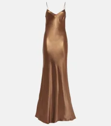 Robe longue Provence en satin Robe longue Provence en satin