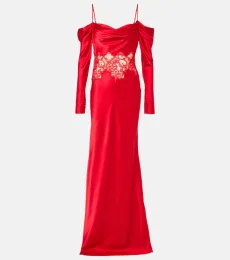 Robe longue Rubia en satin de soie Robe longue Rubia en satin de soie