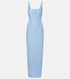 Robe longue Sharon en seersucker Robe longue Sharon en seersucker