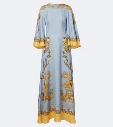 Robe longue Sorella en soie à imprimé Robe longue Sorella en soie à imprimé