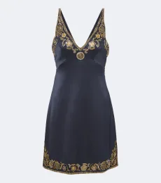 Robe Medusa en soie à ornements Robe Medusa en soie à ornements