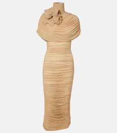 Robe midi à cape Robe midi à cape