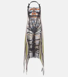 Robe midi Bondage imprimée Robe midi Bondage imprimée