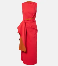 Robe midi Calatrava en crêpe