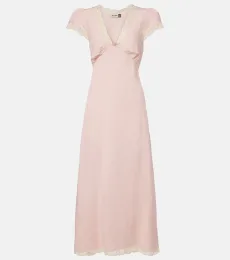 Robe midi Clarice en lin mélangé