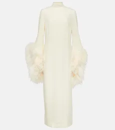 Robe midi de mariée Del Rio à plumes Robe midi de mariée Del Rio à plumes