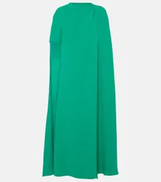 Robe midi en Cady Couture à cape
