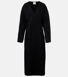 Robe midi en coton mélangé
