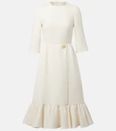 Robe midi en Crêpe Couture Robe midi en Crêpe Couture