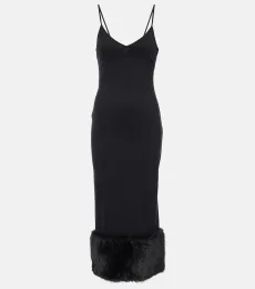 Robe midi en shearling synthétique Robe midi en shearling synthétique