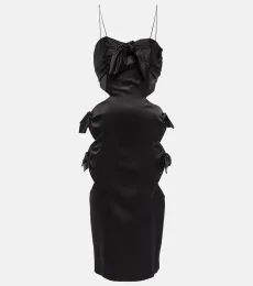 Robe midi en soie mélangée