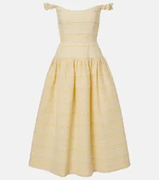 Robe midi Georgie en coton mélangé Robe midi Georgie en coton mélangé