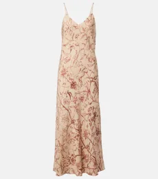 Robe midi Marian en jacquard de soie