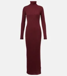 Robe midi Mireille à col roulé