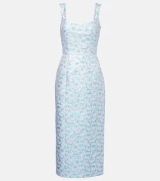 Robe midi Numa Daisy en brocart
