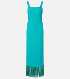 Robe midi Palermo à franges Robe midi Palermo à franges