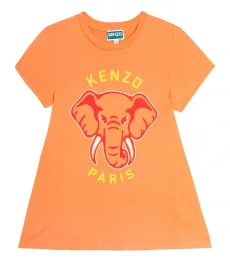 Robe t-shirt en coton à imprimé