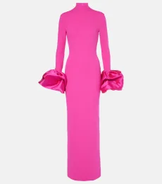 Robe Viviana en crêpe à finitions en satin Robe Viviana en crêpe à finitions en satin