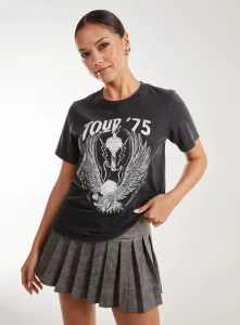 Rock Band Acid Wash Tee CHARCOAL Rock Band Acid Wash Tee CHARCOAL