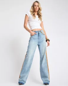Rodeo Queen Icon High Waist Straight Leg Denim Jeans Denim Jeans - Icons Salty Dog Size 23 One Teaspoon