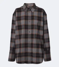 Róhe Camisa de franela de algodón a cuadros