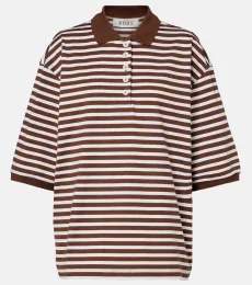 Róhe Striped oversized cotton Polo Shirt Róhe Striped oversized cotton Polo Shirt