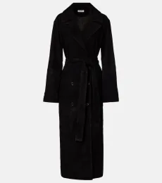 Róhe Suede wrap coat