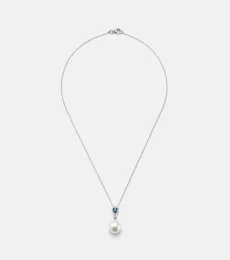 Romance 18kt white gold necklace with sapphires and gemstones