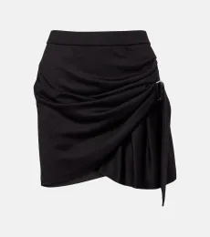 Rosaria draped virgin wool miniskirt Rosaria draped virgin wool miniskirt
