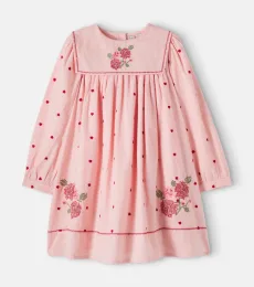Rose embroidered cotton dress Rose embroidered cotton dress